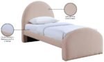 Andaz Chenille Fabric Upholstered Twin Bed - Image 10