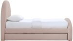 Andaz Chenille Fabric Upholstered Twin Trundle Bed - Image 4