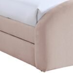Andaz Chenille Fabric Upholstered Twin Trundle Bed - Image 6