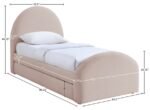 Andaz Chenille Fabric Upholstered Twin Trundle Bed - Image 9