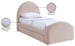 Andaz Chenille Fabric Upholstered Twin Trundle Bed - Image 10