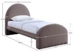 Andaz Chenille Fabric Upholstered Twin Bed - Image 9