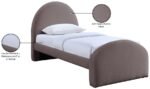 Andaz Chenille Fabric Upholstered Twin Bed - Image 10