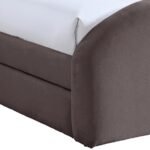 Andaz Chenille Fabric Upholstered Twin Trundle Bed - Image 6