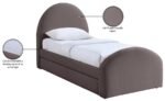 Andaz Chenille Fabric Upholstered Twin Trundle Bed - Image 10