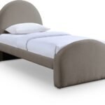 Andaz Chenille Fabric Upholstered Twin Bed