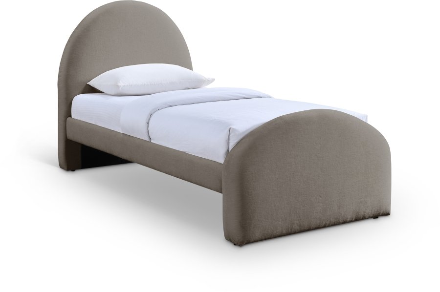 51912.jpg Andaz Chenille Fabric Upholstered Twin Bed - Image 1