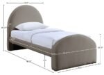 Andaz Chenille Fabric Upholstered Twin Bed - Image 9