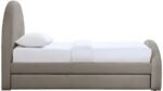 Andaz Chenille Fabric Upholstered Twin Trundle Bed - Image 4