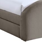 Andaz Chenille Fabric Upholstered Twin Trundle Bed - Image 6