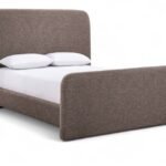 Fira Linen Textured Fabric Upholstered Bed