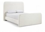 Fira Linen Textured Fabric Upholstered Bed