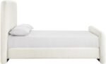 Fira Linen Textured Fabric Upholstered Bed - Image 4