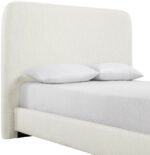 Fira Linen Textured Fabric Upholstered Bed - Image 7