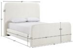 Fira Linen Textured Fabric Upholstered Bed - Image 11