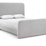 Fira Linen Textured Fabric Upholstered Bed