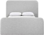 Fira Linen Textured Fabric Upholstered Bed - Image 3