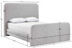 Fira Linen Textured Fabric Upholstered Bed - Image 11