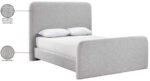 Fira Linen Textured Fabric Upholstered Bed - Image 12