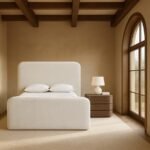 Fira Chenille Fabric Upholstered Bed - Image 2