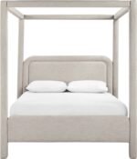Salina Linen Textured Fabric Upholstered Bed - Image 3