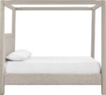 Salina Linen Textured Fabric Upholstered Bed - Image 4