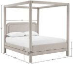 Salina Linen Textured Fabric Upholstered Bed - Image 10