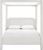 Salina Linen Textured Fabric Upholstered Bed - Image 3