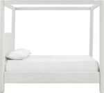 Salina Linen Textured Fabric Upholstered Bed - Image 4