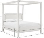 Salina Linen Textured Fabric Upholstered Bed - Image 10