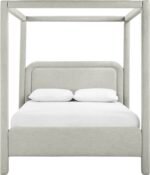 Salina Linen Textured Fabric Upholstered Bed - Image 3