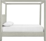 Salina Linen Textured Fabric Upholstered Bed - Image 4