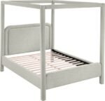 Salina Linen Textured Fabric Upholstered Bed - Image 6