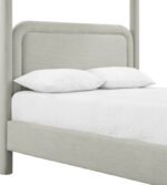 Salina Linen Textured Fabric Upholstered Bed - Image 7