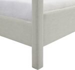 Salina Linen Textured Fabric Upholstered Bed - Image 9