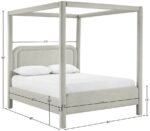 Salina Linen Textured Fabric Upholstered Bed - Image 10