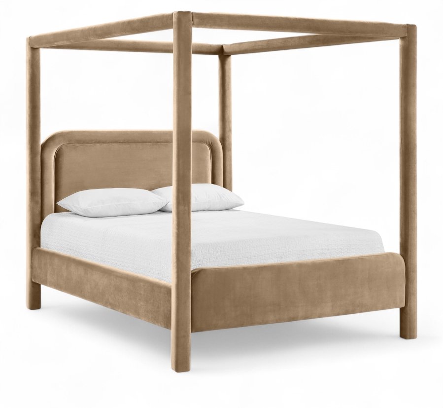 52954.jpg Salina Velvet Upholstered Bed - Image 1