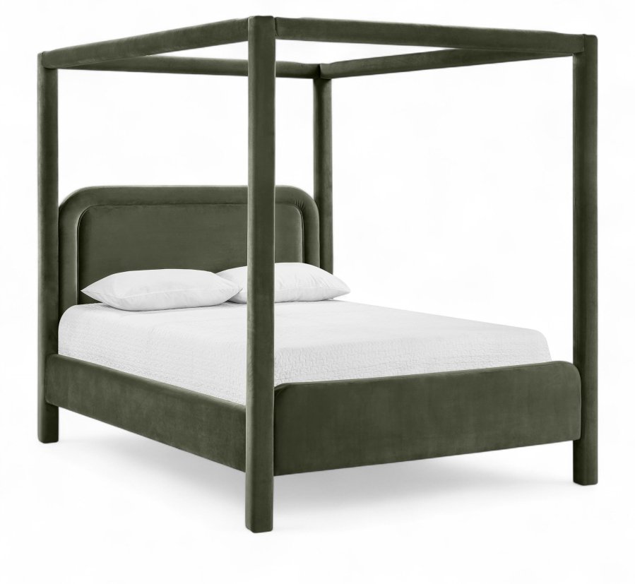 52984.jpg Salina Velvet Upholstered Bed - Image 1