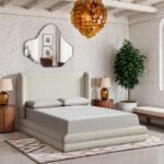 Chandra Linen Textured Fabric Upholstered Bed - Image 2