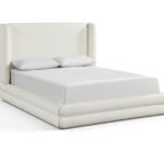 Chandra Linen Textured Fabric Upholstered Bed