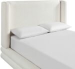 Chandra Linen Textured Fabric Upholstered Bed - Image 6