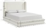 Chandra Linen Textured Fabric Upholstered Bed - Image 11