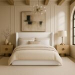 Kendall Linen Textured Fabric Upholstered Bed - Image 2