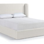 Kendall Linen Textured Fabric Upholstered Bed