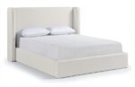 Kendall Linen Textured Fabric Upholstered Bed