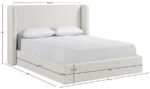 Kendall Linen Textured Fabric Upholstered Bed - Image 11