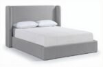 Kendall Linen Textured Fabric Upholstered Bed