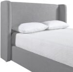 Kendall Linen Textured Fabric Upholstered Bed - Image 7
