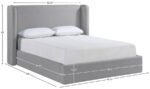 Kendall Linen Textured Fabric Upholstered Bed - Image 11