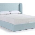 Kendall Linen Textured Fabric Upholstered Bed